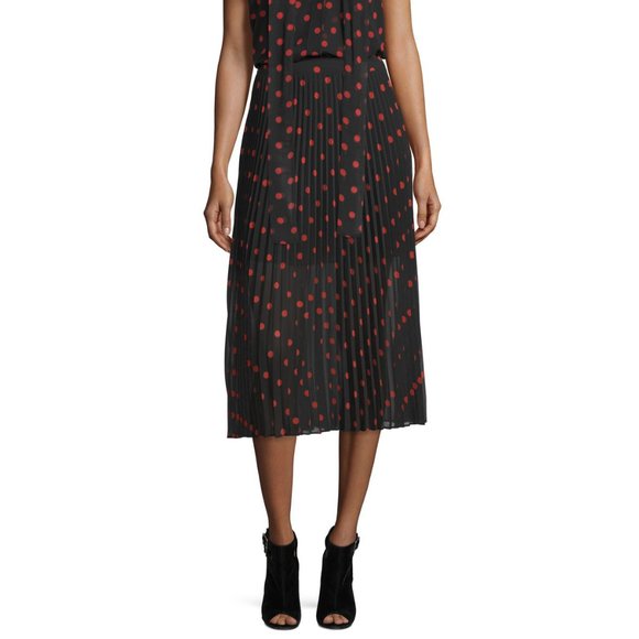 Alexander McQueen Dresses & Skirts - Alexander McQueen Pleated Polka Dot Midi Skirt McQ